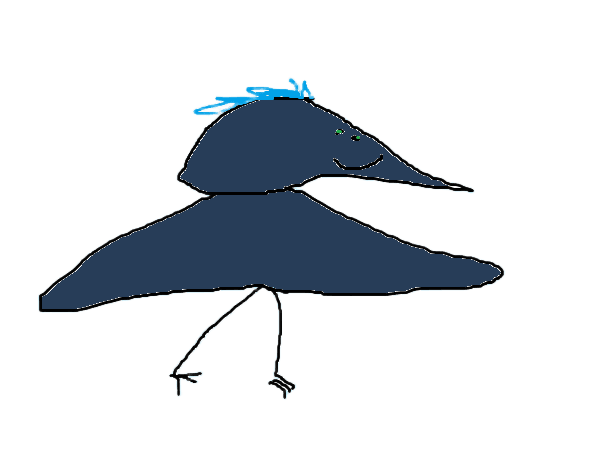 A bird resting his legs up, with a white Steam Deck in hand.