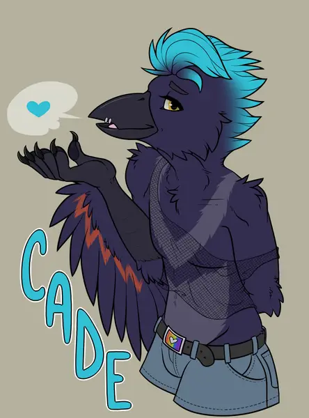 Cade the Crow, art by Crystalwhisker