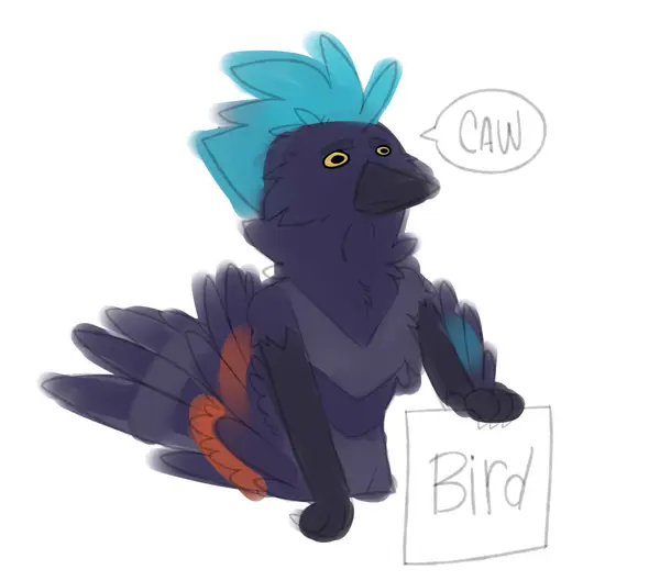 Cade the Crow, art by Crystalwhisker
