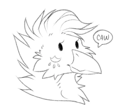 Cade the Crow, art by Crystalwhisker